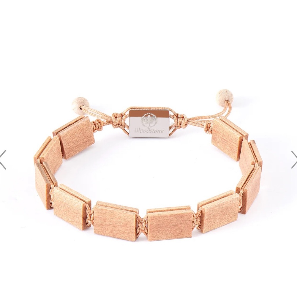 NWT Woodstone Men’s Oasis Maple Bracelet with Silver Accents